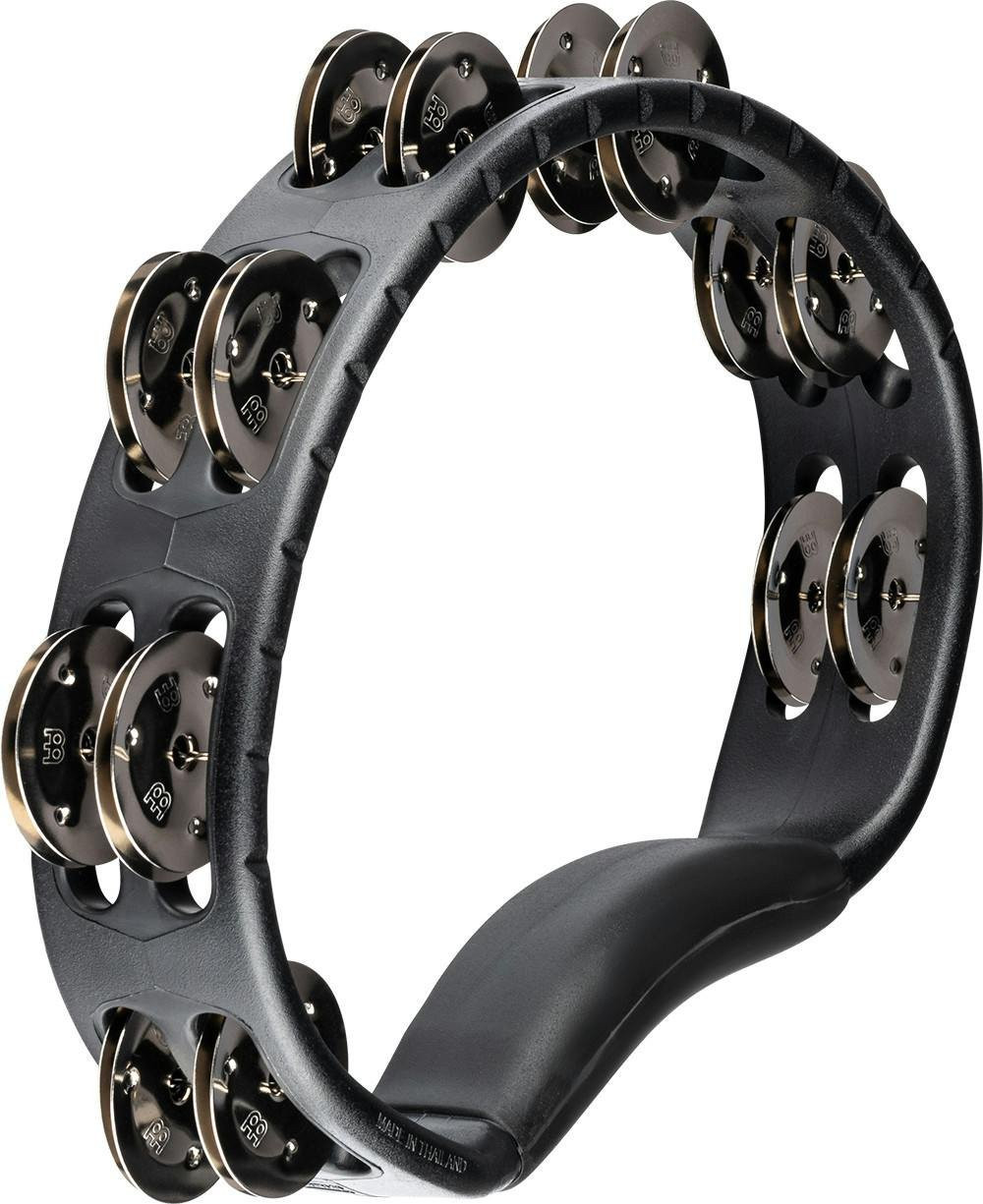 Meinl Headliner Series Double Row Hand Held Tambourine Stainless Steel Jingles Black