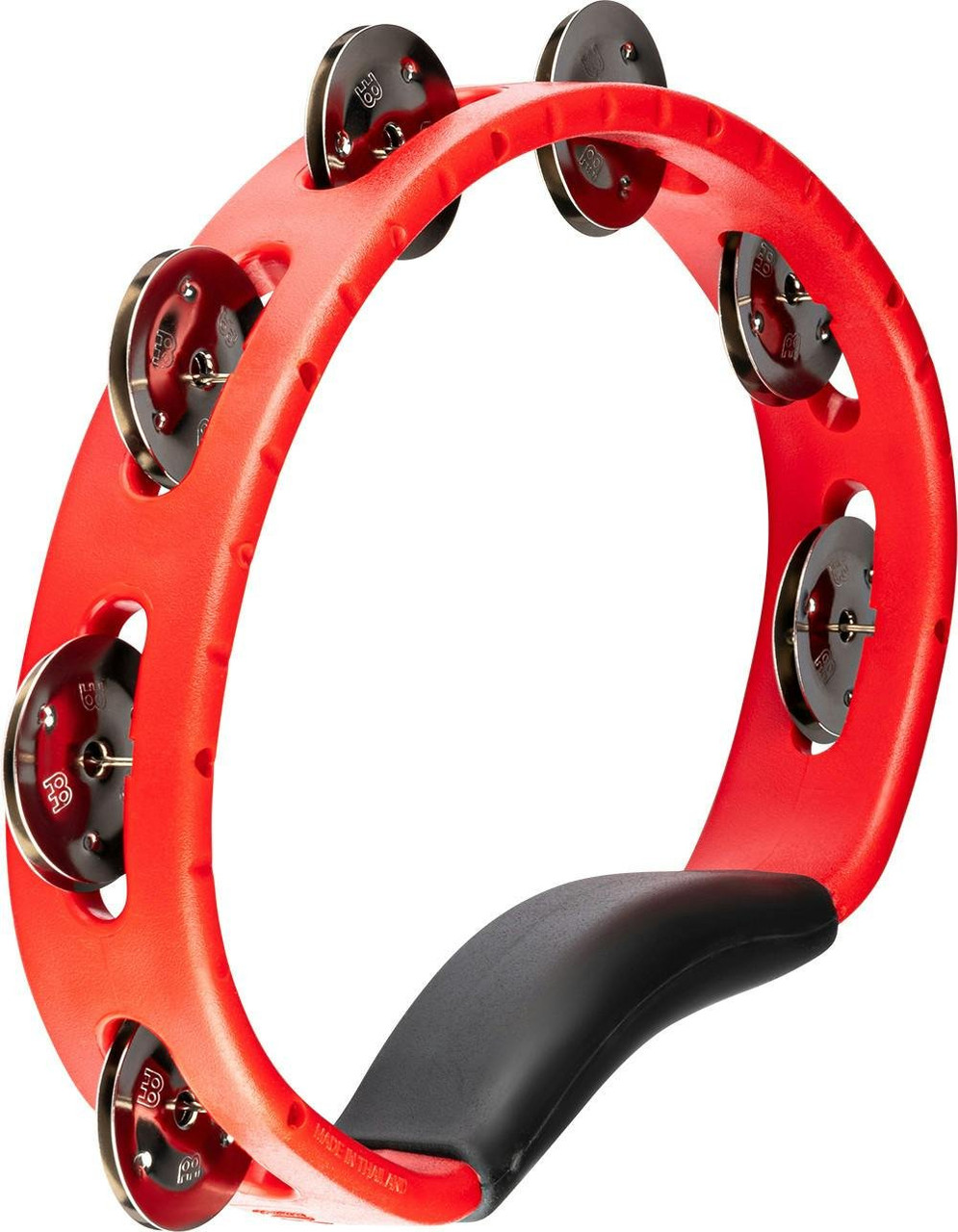 Meinl Headliner Series Single Row Hand Held Tambourine Stainless Steel Jingles Red Meinl Headliner Series Single Row Hand Held Tambourine Stainless Steel Jingles Red