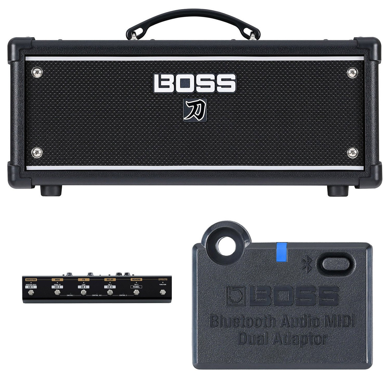 Boss Katana Head Guitar Amp Bundle with Bluetooth Adapter and Footswitch