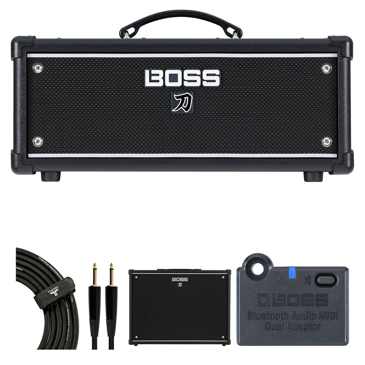 Boss Katana Head and 212 Cab Guitar Amp Bundle with Bluetooth Adapter
