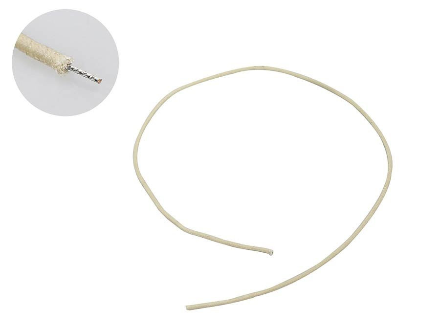 Boston Guitar Parts USA made (Gavitt) waxed cotton braided push back wire, white, 1 foot Boston Guitar Parts USA made (Gavitt) waxed cotton braided push back wire, white, 1 foot
