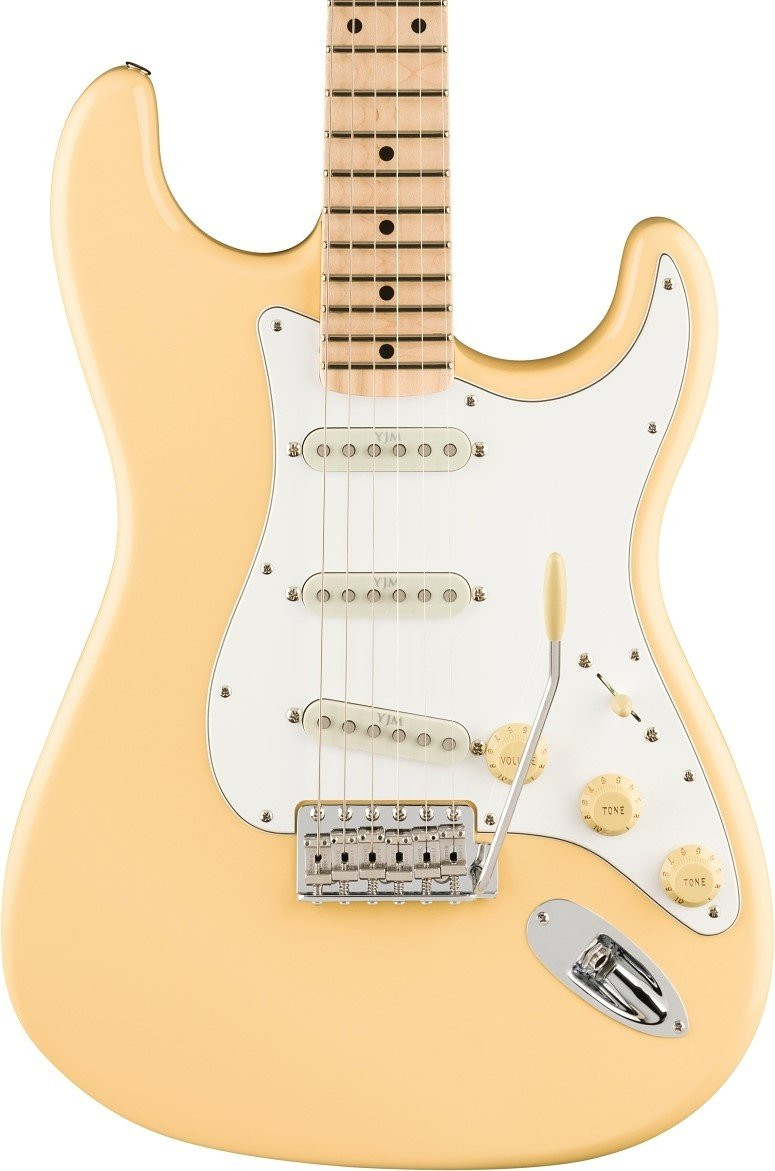 Fender USA Malmsteen Strat MN Electric Guitar in Vintage White Fender USA Malmsteen Strat MN Electric Guitar in Vintage White