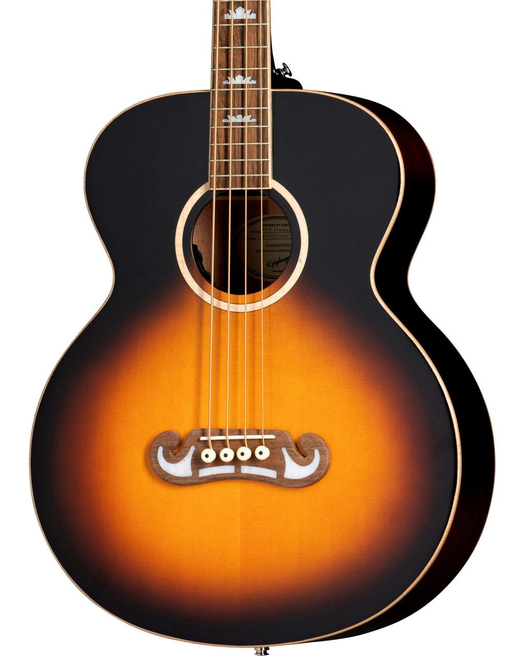Epiphone Studio El Capitan J-200 Bass Guitar With Fishman Sonitone Pickup In Vintage Sunburst Epiphone Studio El Capitan J-200 Bass Guitar With Fishman Sonitone Pickup In Vintage Sunburst