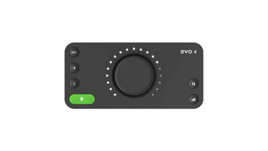 Audient EVO 4 USB Audio Interface sound card for music production (2 in / 2  out USB audio-interface, 48 Volt phantom power, 2 microphone preamps, 