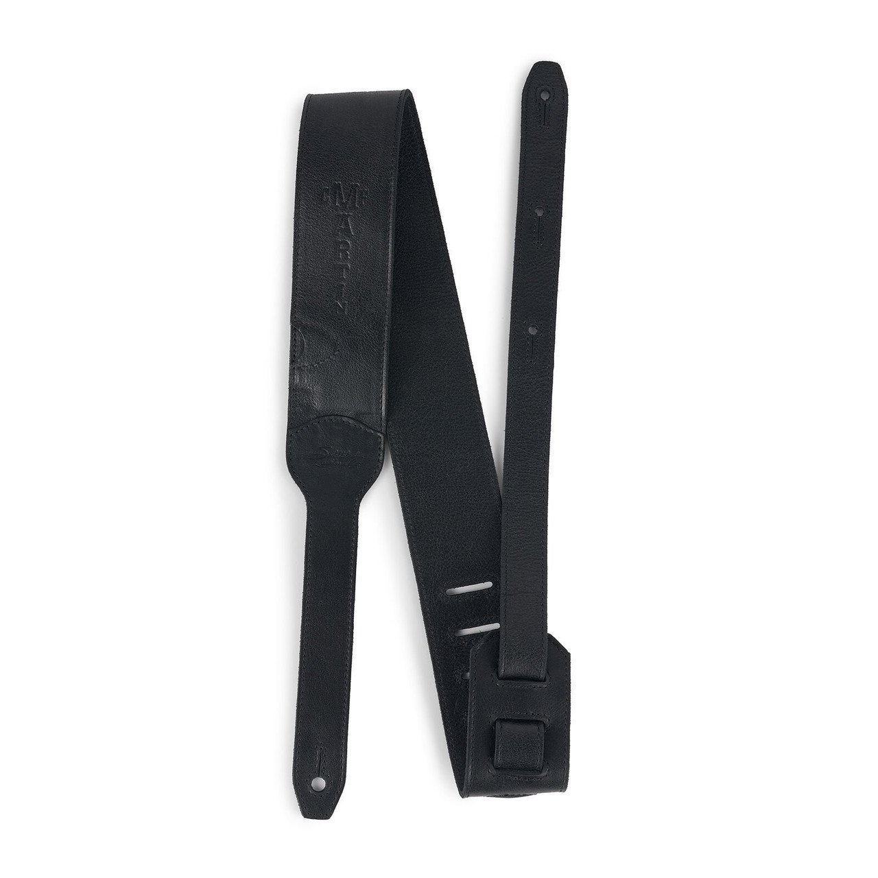 Martin Luxe Saddleback Full Grain Leather Guitar Strap in Black