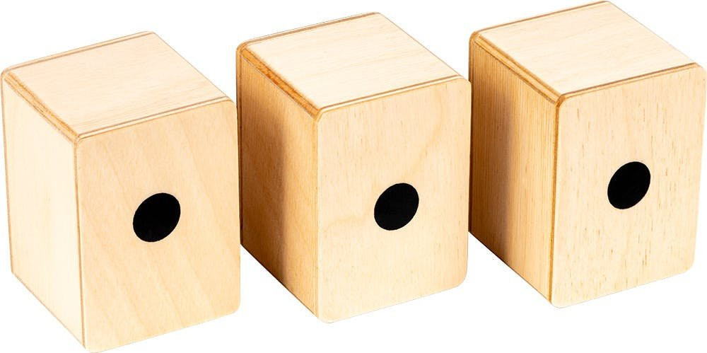 Meinl Mini Cajon Shaker Set of 3 Bubinga Natural Zebrano Meinl Mini Cajon Shaker Set of 3 Bubinga Natural Zebrano