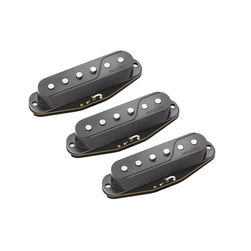 Fishman Fluence Multi Voice Single Width Strat Set in Black Fishman Fluence Multi Voice Single Width Strat Set in Black
