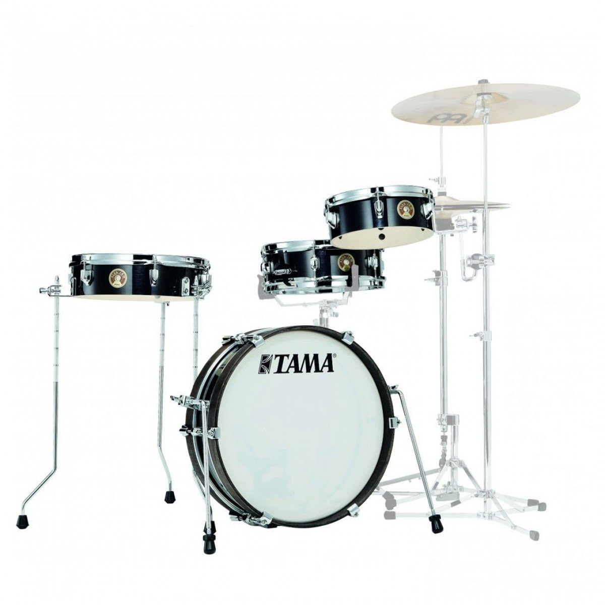 Tama Club Jam Pancake Acoustic Drum Kit in Hairline Black Tama Club Jam Pancake Acoustic Drum Kit in Hairline Black