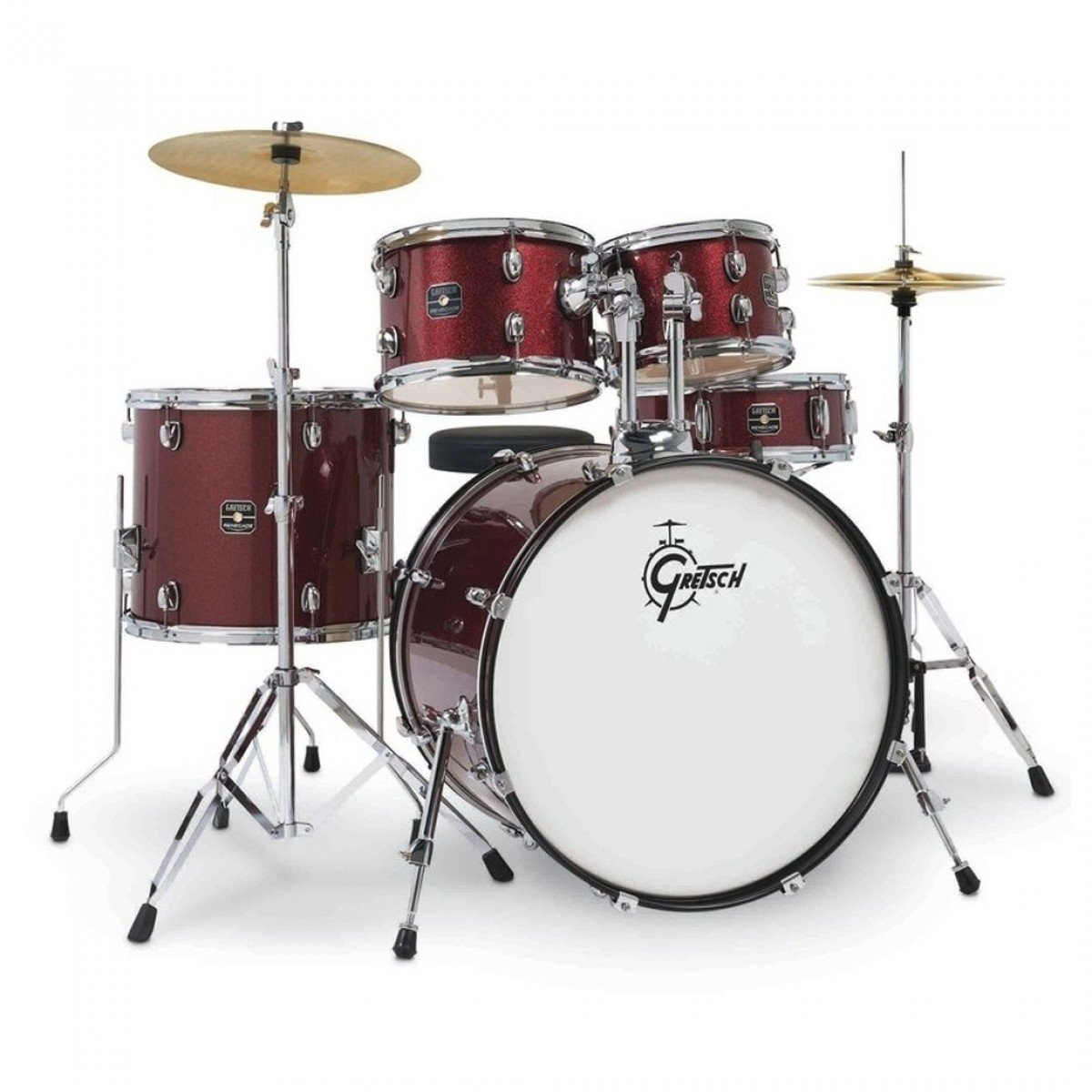 Gretsch Renegade 22" Acoustic Drum Kit in Ruby Sparkle Gretsch Renegade 22" Acoustic Drum Kit in Ruby Sparkle