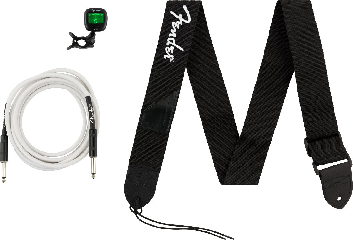 Fender Accessories Bundle Pack including Cable, Tuner and Strap