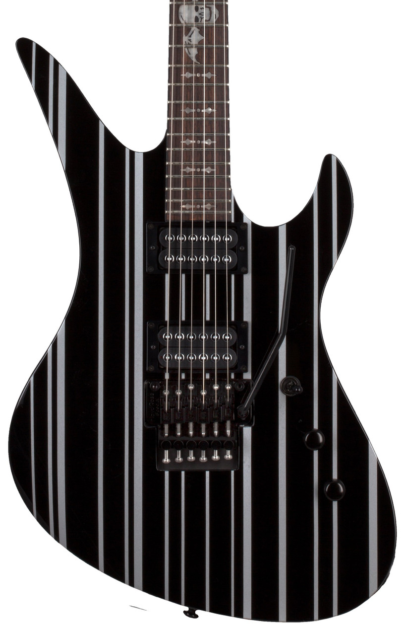 Schecter Synyster Standard Electric Guitar in Black with Silver Pinstripes
