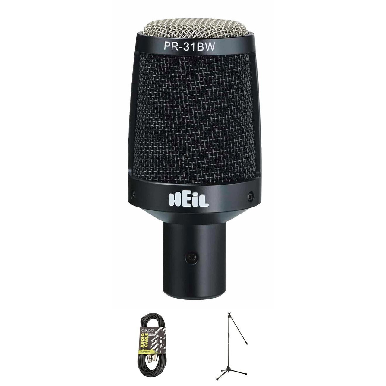 Heil Sound PR31 Mic Bundle with Stand and XLR Cable Heil Sound PR31 Mic Bundle with Stand and XLR Cable