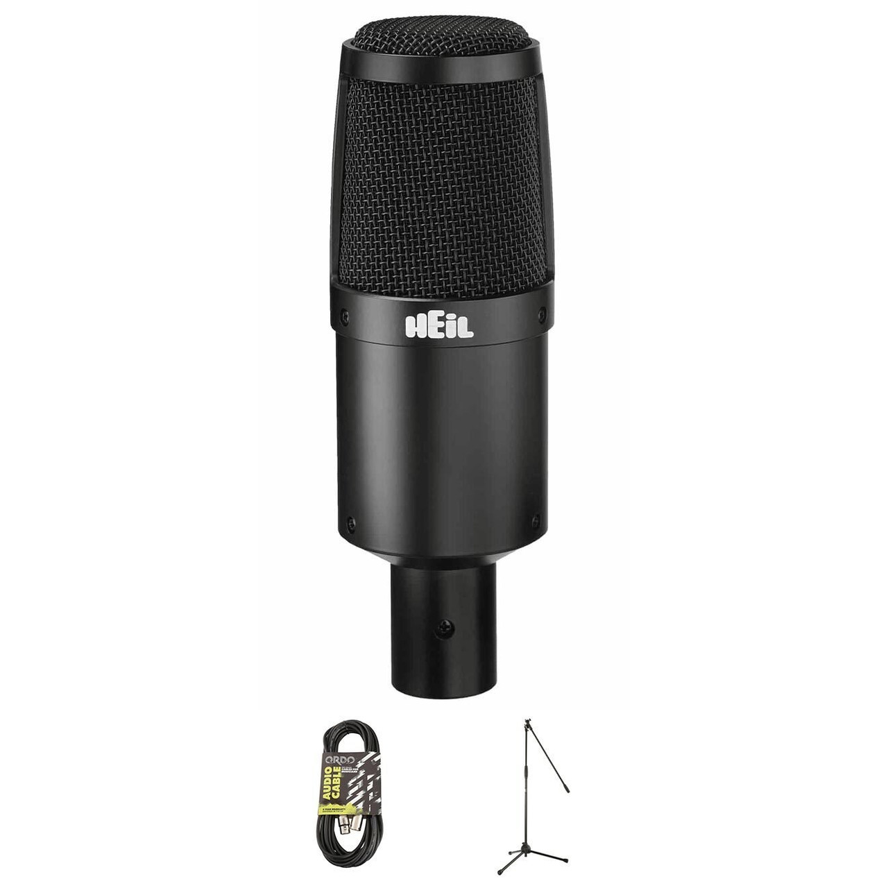 Heil Sound PR30 in Black Mic Bundle with Stand and XLR Cable