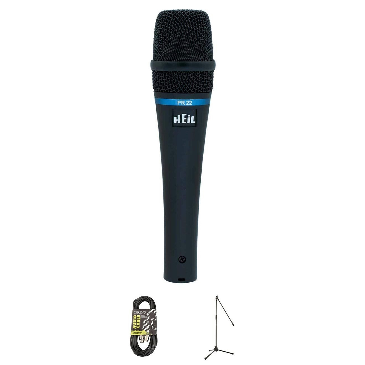 Heil Sound PR22UT Mic Bundle with Stand and XLR Cable