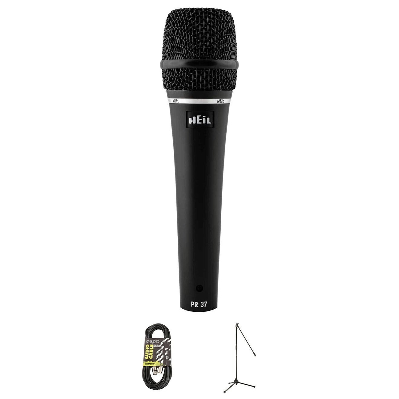 Heil Sound PR37 Mic Bundle with Stand and XLR Cable