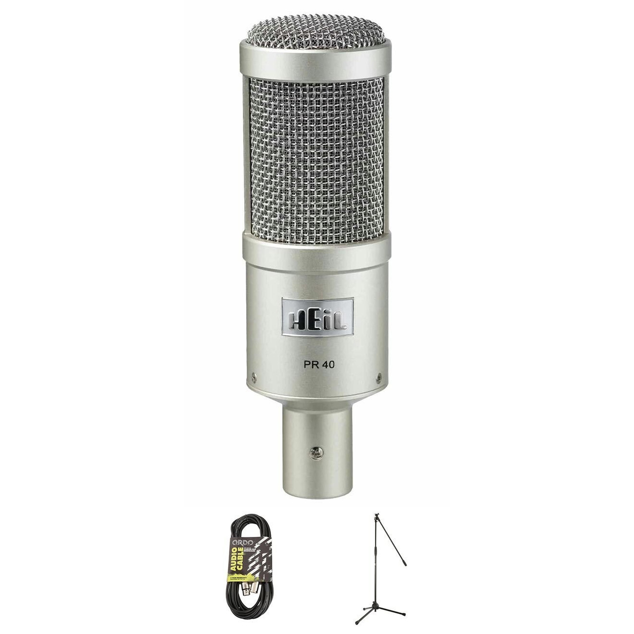 Heil Sound PR40 Mic Bundle with Stand and XLR Cable