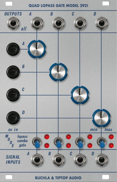 Buchla & Tiptop Audio 292t Quad Lopass Gate Buchla & Tiptop Audio 292t Quad Lopass Gate