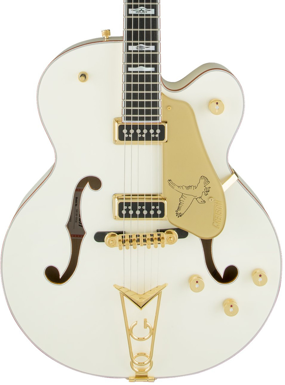 G6136-55 Vintage Select Edition '55 Falcon Hollow Body with Cadillac Tailpiece in Vintage White G6136-55 Vintage Select Edition '55 Falcon Hollow Body with Cadillac Tailpiece in Vintage White