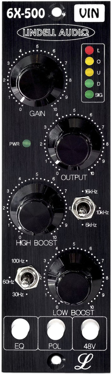 Lindell Audio 6X500VIN 1 Channel Transformer Vintage Coupled Mic Pre / EQ 500 SERIES Lindell Audio 6X500VIN 1 Channel Transformer Vintage Coupled Mic Pre / EQ 500 SERIES