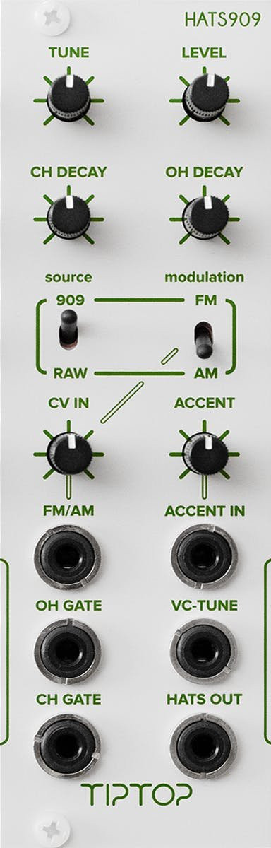 TipTop Audio - HATS909 TR909 Hi-Hats Generator TipTop Audio - HATS909 TR909 Hi-Hats Generator
