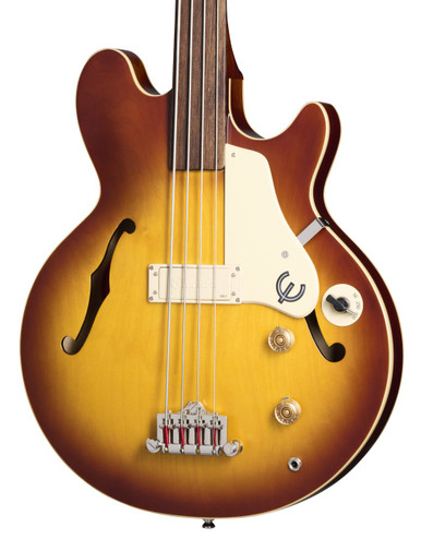 【中古】Epiphone Jack Casady Bass FPB Epiphone Jack Casady Fretless Bass Guitar With Premium Gig Bag