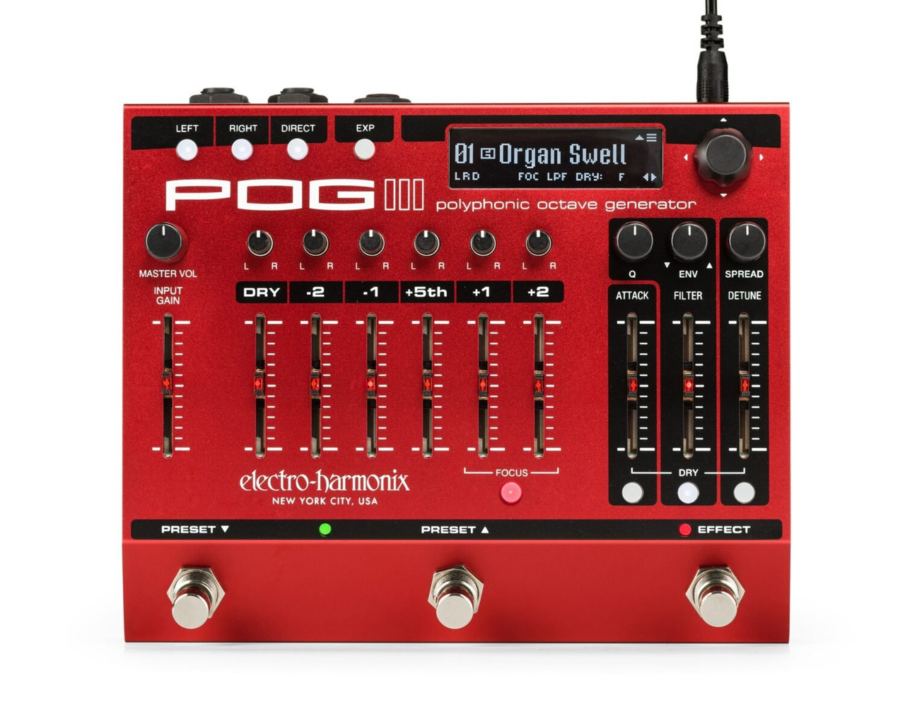 ギター ELECTRO HARMONIX PICO POG Electro Harmonix Pico POG Polyphonic Octave Pedal - Andertons