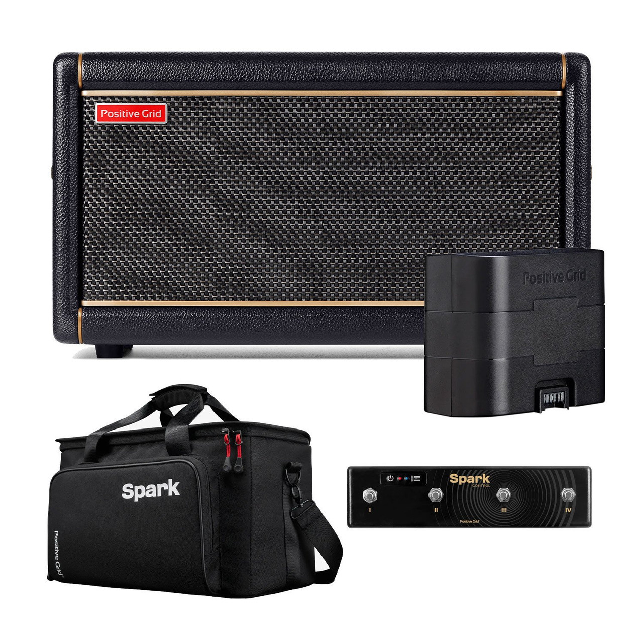 Positive Grid Spark 2 Practice amp with Traveller Bag, Spark Battery and Control Footswitch Positive Grid Spark 2 Practice amp with Traveller Bag, Spark Battery and Control Footswitch