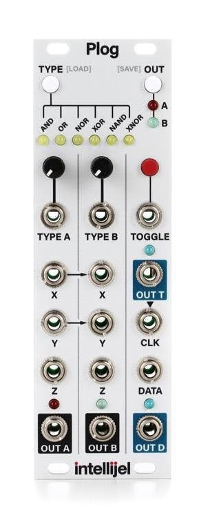 Intellijel Plog - Programmable Logic and Tap Clock - Eurorack Module Intellijel Plog - Programmable Logic and Tap Clock - Eurorack Module