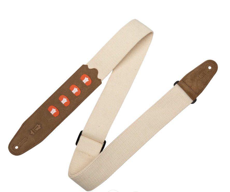 Levys PickPocket Cotton with Suede Ends - Natural Levys PickPocket Cotton with Suede Ends - Natural