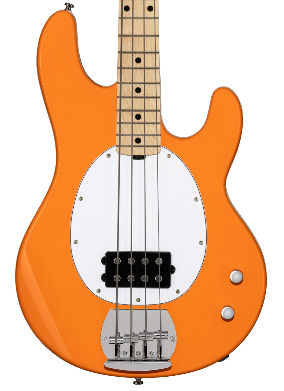 Sterling by Music Man Ray2 StingRay Bass Guitar in Sunrise Orange with Maple Neck