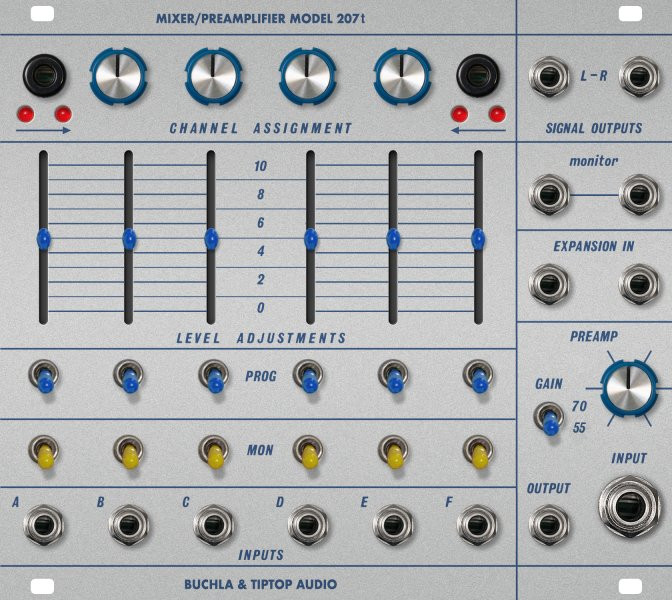 Buchla & Tiptop Audio 207t Mixer/Preamplifier Buchla & Tiptop Audio 207t Mixer/Preamplifier