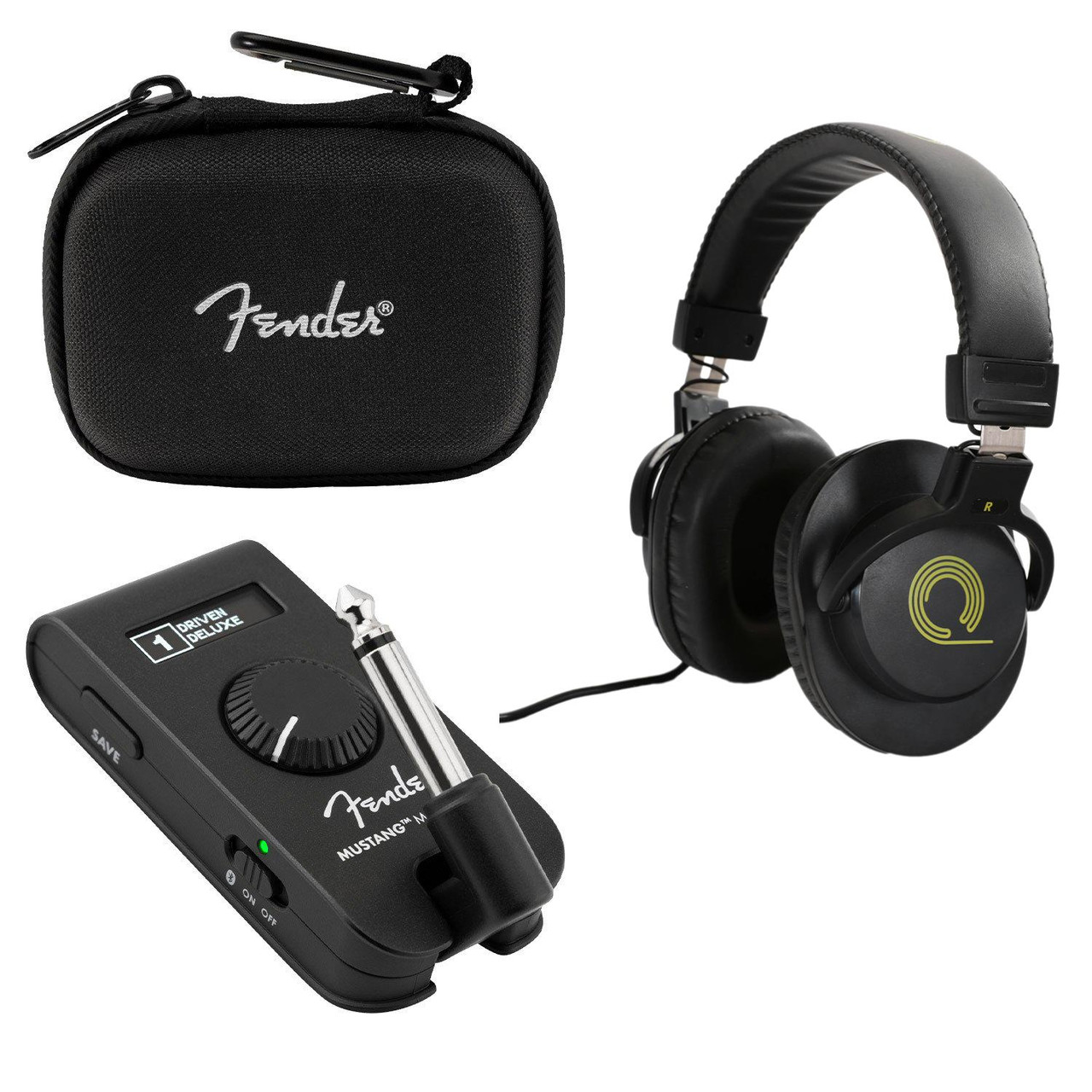 Fender Mustang Micro Plus Bundle with Case and Headphones