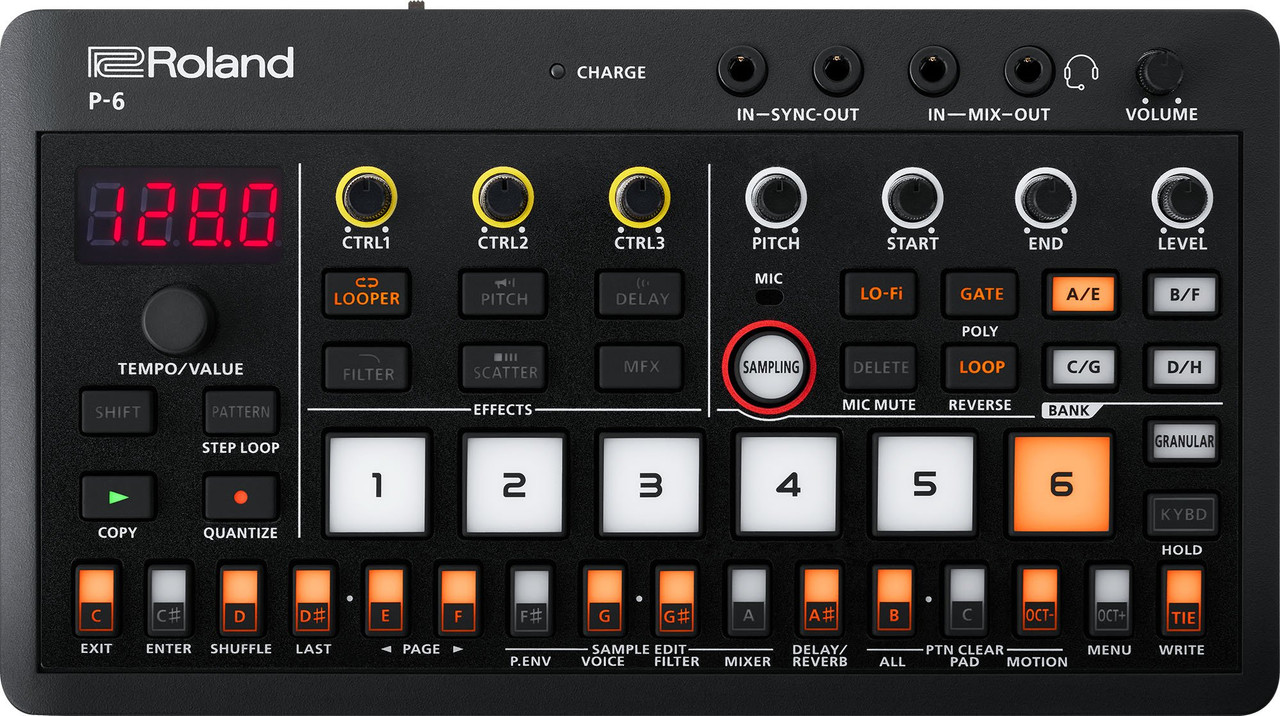 Roland P-6 AIRA Compact Creative Sampler Sound Module Roland P-6 AIRA Compact Creative Sampler Sound Module
