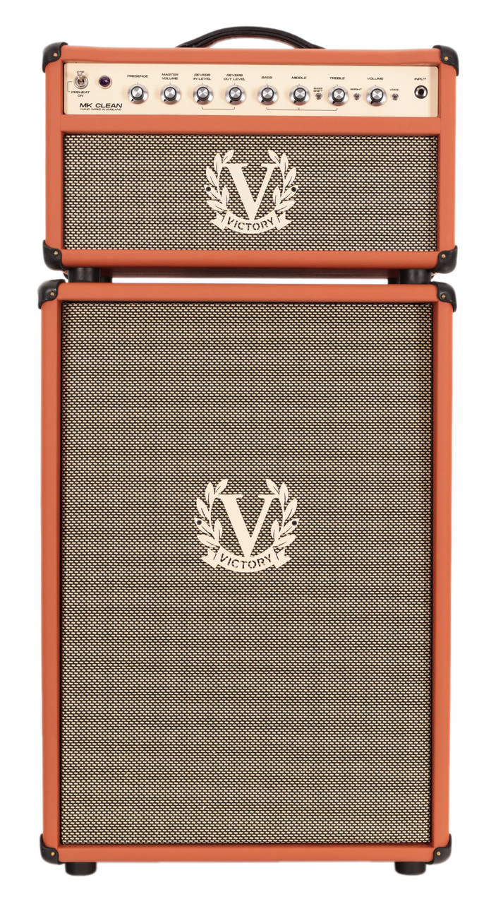 Victory MK Clean 100w Hand-Wired Valve Amp Head & 2x12 Cab in Cognac Victory MK Clean 100w Hand-Wired Valve Amp Head & 2x12 Cab in Cognac