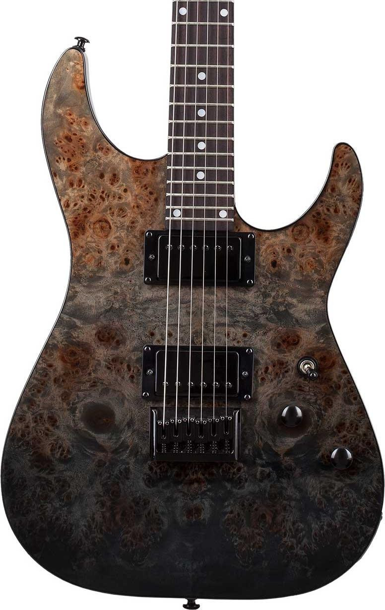 Schecter C-1 Standard Electric Guitar in Black Fade Burst Burl Schecter C-1 Standard Electric Guitar in Black Fade Burst Burl