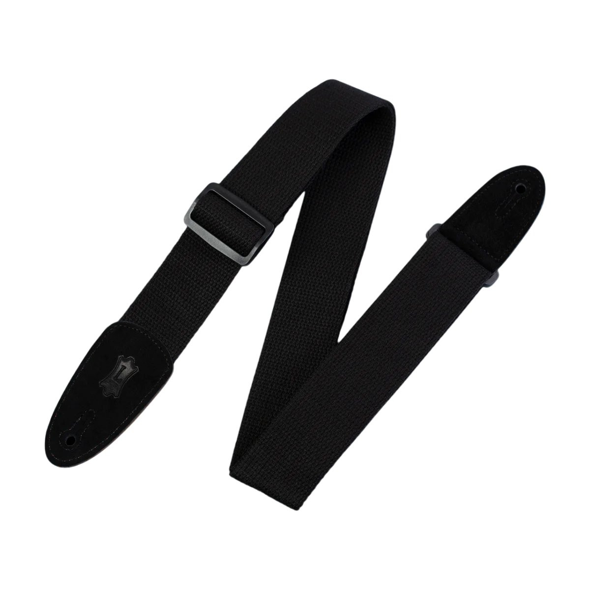 Levys Cotton Strap with Suede Ends In Black Levys Cotton Strap with Suede Ends In Black
