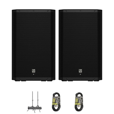 JBL EON 715 15 inch Speaker Bundle including Stands and cables