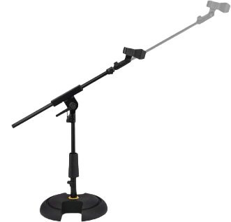 Hercules Low Round Base Mic Stand, Telescopic Boom Hercules Low Round Base Mic Stand, Telescopic Boom