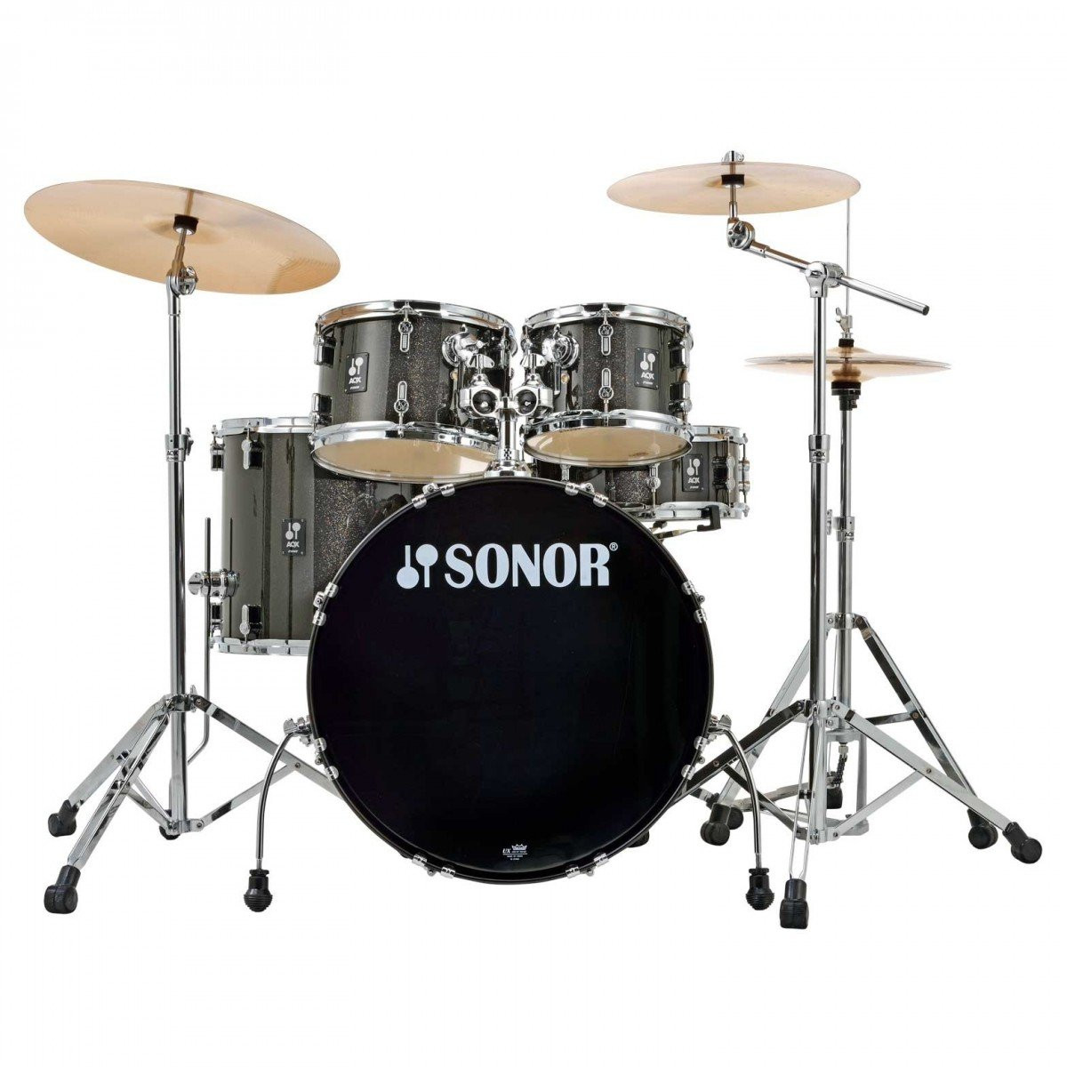 Sonor AQX Studio 20" Acoustic Drum Kit in Black Midnight Sparkle Sonor AQX Studio 20" Acoustic Drum Kit in Black Midnight Sparkle