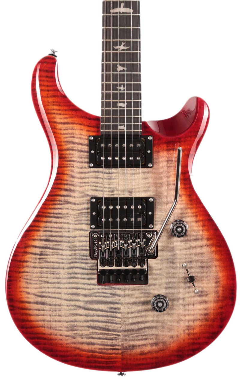 PRS SE Custom 24 Floyd Electric Guitar in Charcoal Cherry Burst