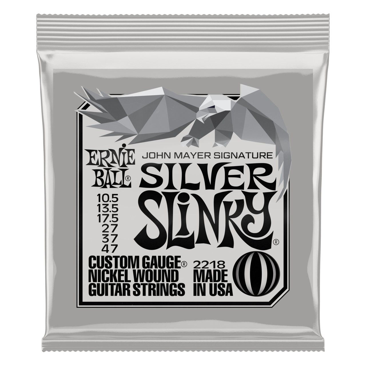 Ernie Ball John Mayer Silver Slinky Electric Guitar Strings 10.5-47 Ernie Ball John Mayer Silver Slinky Electric Guitar Strings 10.5-47