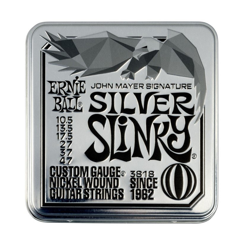 Ernie Ball John Mayer Silver Slinky Electric Guitar Strings 10.5-47 3 Pack Tin Ernie Ball John Mayer Silver Slinky Electric Guitar Strings 10.5-47 3 Pack Tin