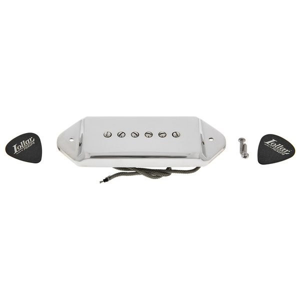 Lollar Pickups P-90 Dogear Tall Bridge with Nickel Cover Lollar Pickups P-90 Dogear Tall Bridge with Nickel Cover