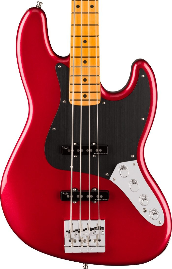 Fender American Ultra II Jazz Bass Guitar in Sinister Red Maple Fingerboard