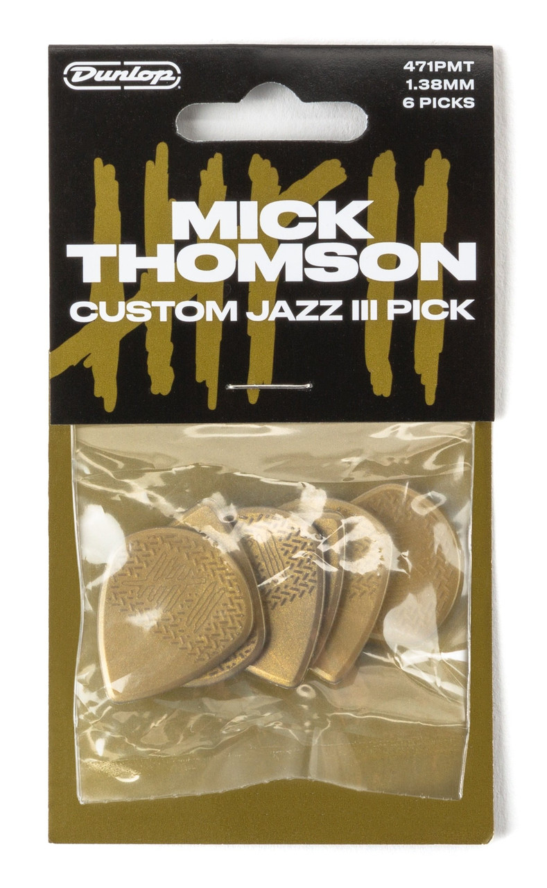 Dunlop Mick Thomson Custom Jazz III Pick - Pack of 6 Dunlop Mick Thomson Custom Jazz III Pick - Pack of 6