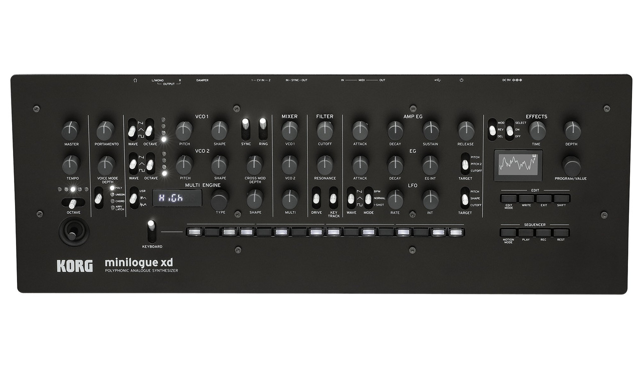 Korg Minilogue XD Polyphonic Analogue Desktop Module Synthesizer with Digital Effects and Step Sequencer Korg Minilogue XD Polyphonic Analogue Desktop Module Synthesizer with Digital Effects and Step Sequencer