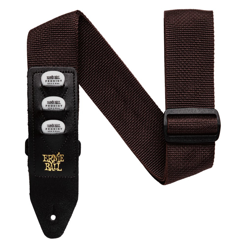 Ernie Ball Pickholder Strap in Brown Ernie Ball Pickholder Strap in Brown