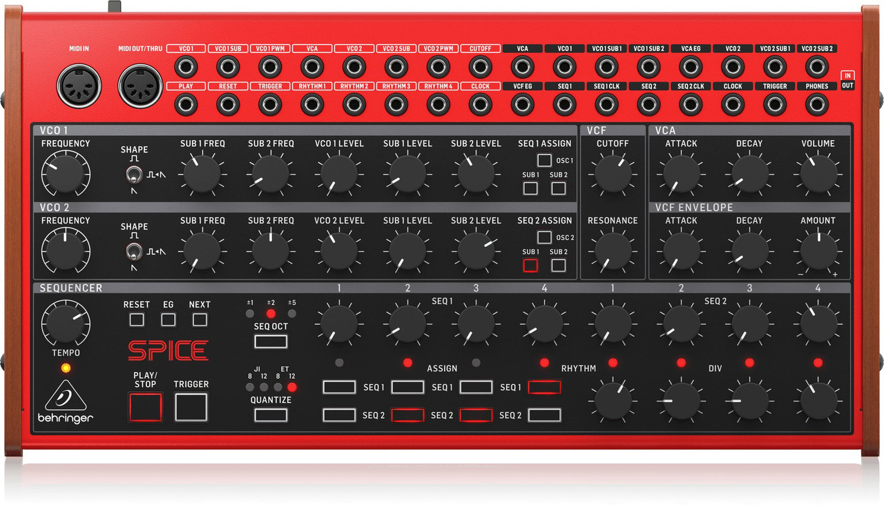 Behringer SPICE Analog Semi-Modular Polyrhythmic Synthesizer Behringer SPICE Analog Semi-Modular Polyrhythmic Synthesizer