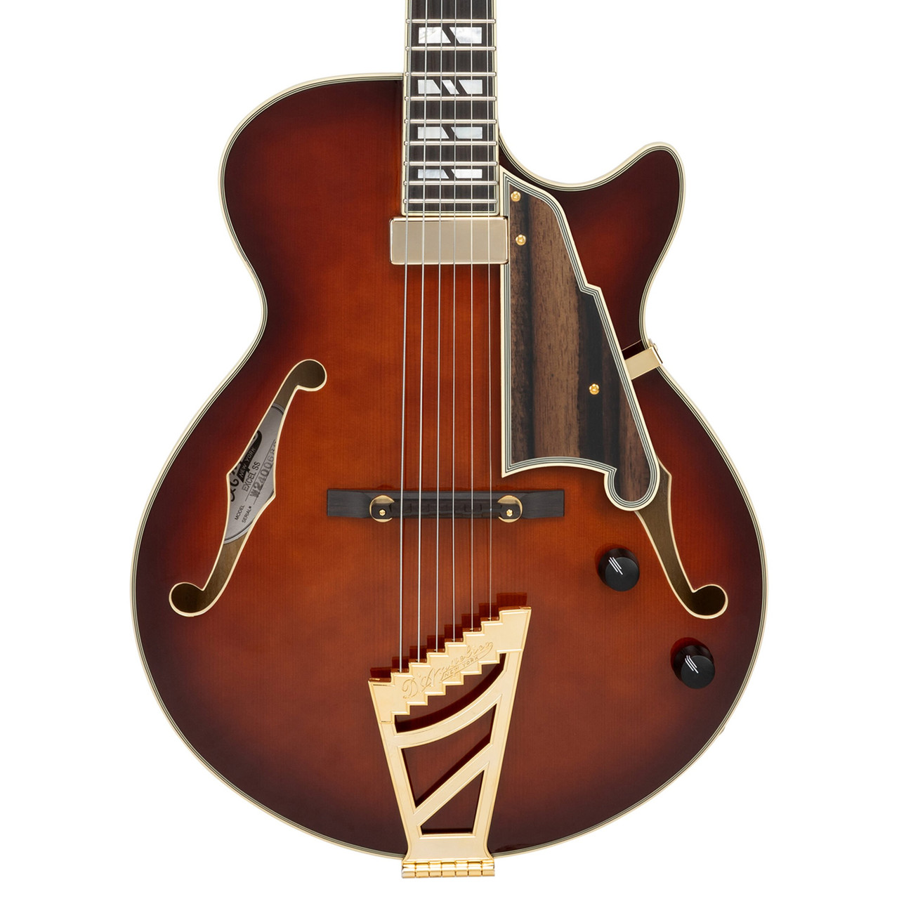 D'Angelico Excel SS Soho Semi-Hollow Electric Guitar in Amaretto Burst