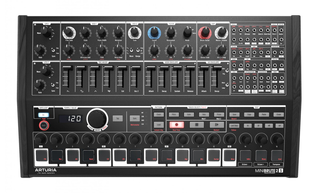 Arturia Minibrute 2S Noir Edition Semi-Modular SEQUENCER-DRIVEN MODULE VERSION Arturia Minibrute 2S Noir Edition Semi-Modular SEQUENCER-DRIVEN MODULE VERSION